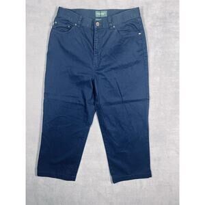 Lauren Ralph Lauren Capri Jeans Women's 10 Blue Denim Cotton Dark Wash 5-Pockets
